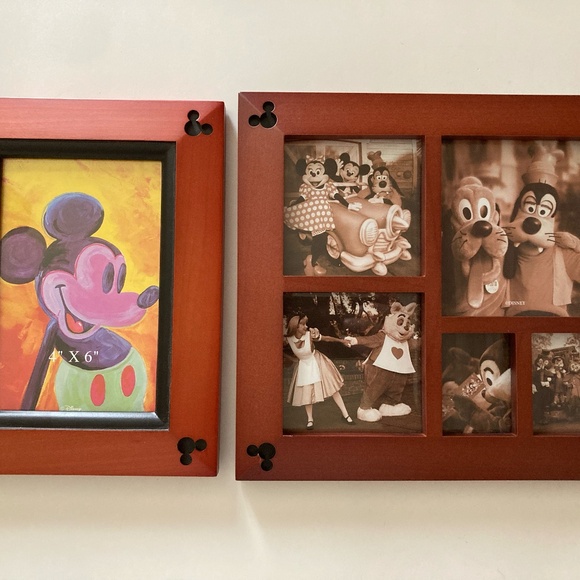 Walt Disney World Mickey Mouse Picture Frames Lot of 2 New Excellent - Picture 7 of 7